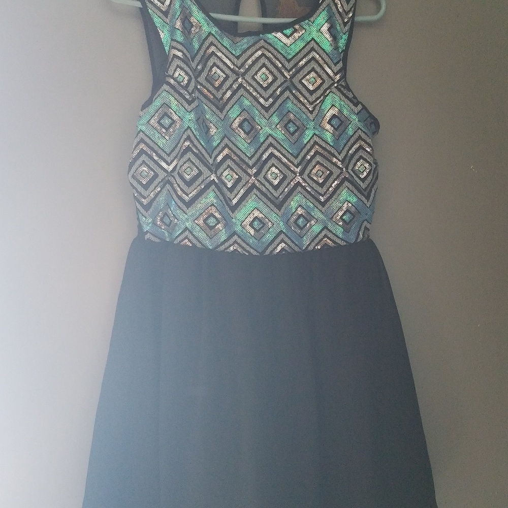 Tuquois, Silver and Black Dress